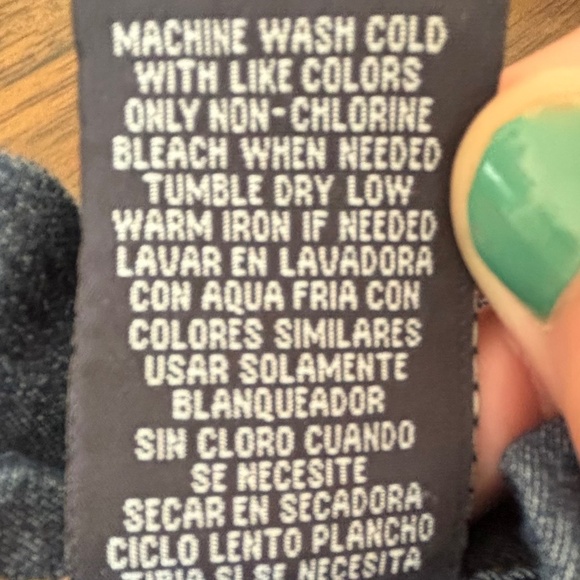 Bill Blass Jeanswear stretch button down western style jean shirt size L - Picture 14 of 14